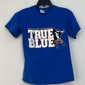 🌞 Gildan Heavy Cotton Durham Bulls Baseball True Blue short sleeves tee S